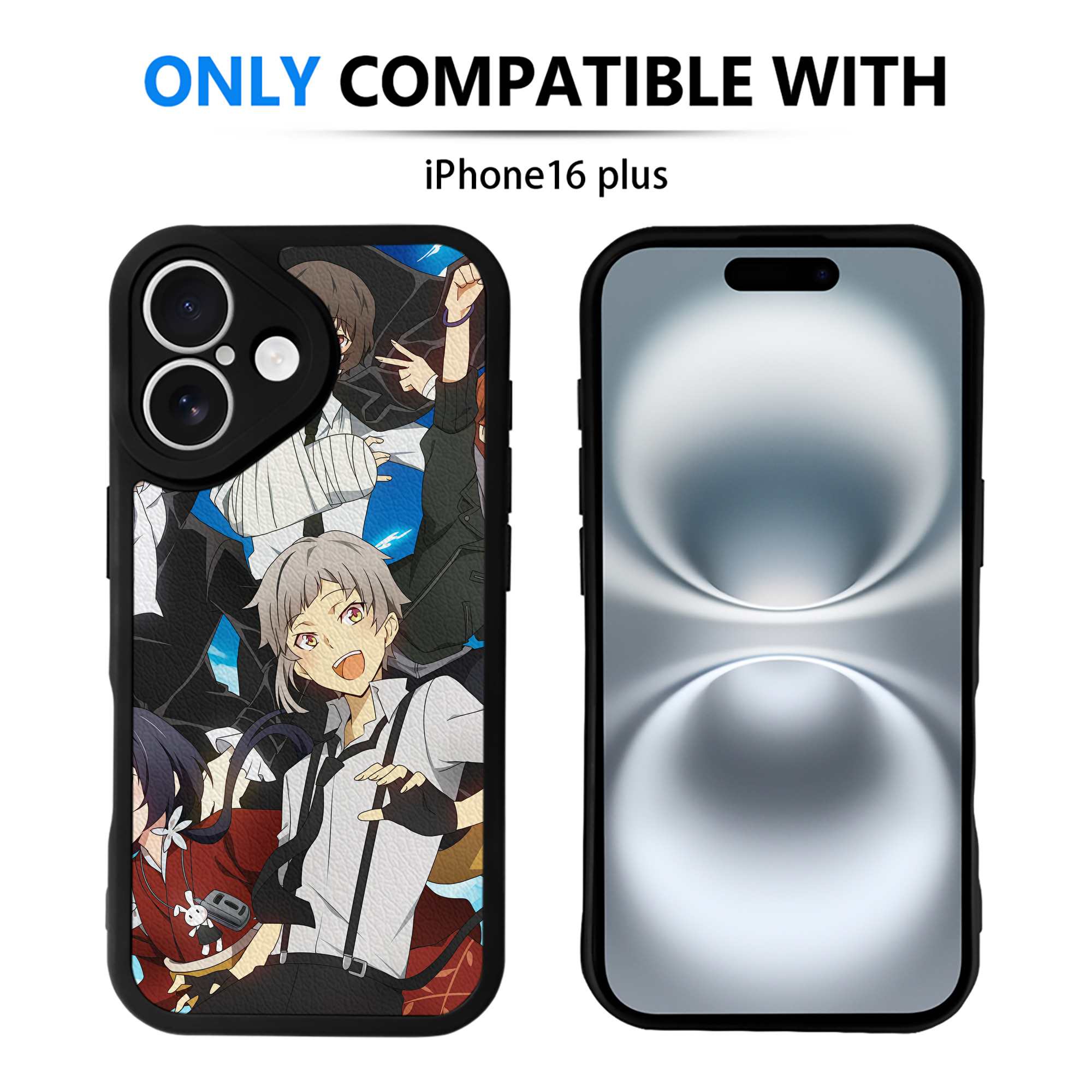 （画像用） 文豪ストレイドッグス Bungo Stray Dogs 【iPhone 16シリーズ対応】シリコンスマホケース（レザー調） 材質：シリコン